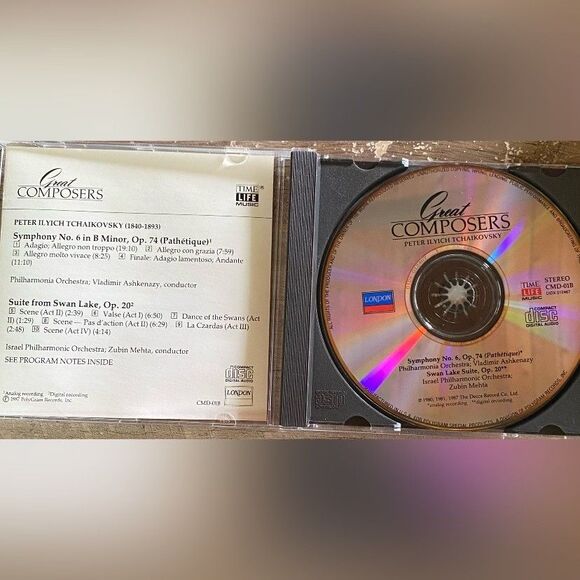 Tchaikovsky CD Great Composers Symphony No 6 Swan Lake Time Life 1987 Classical - Picture 3 of 3